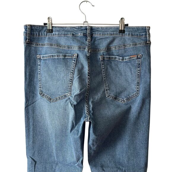 Ella Moss Plus 16 / 33 Jeans High Rise Skinny Ankle Raw Hem Blue Denim - Picture 8 of 9